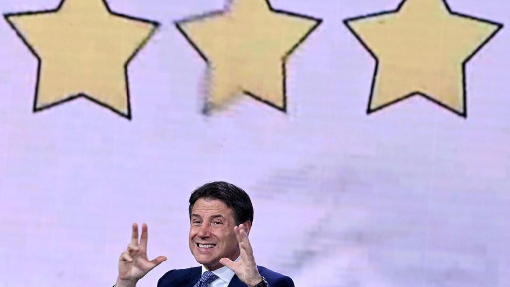 Il presidente del M5s Giuseppe Conte (foto Ansa)