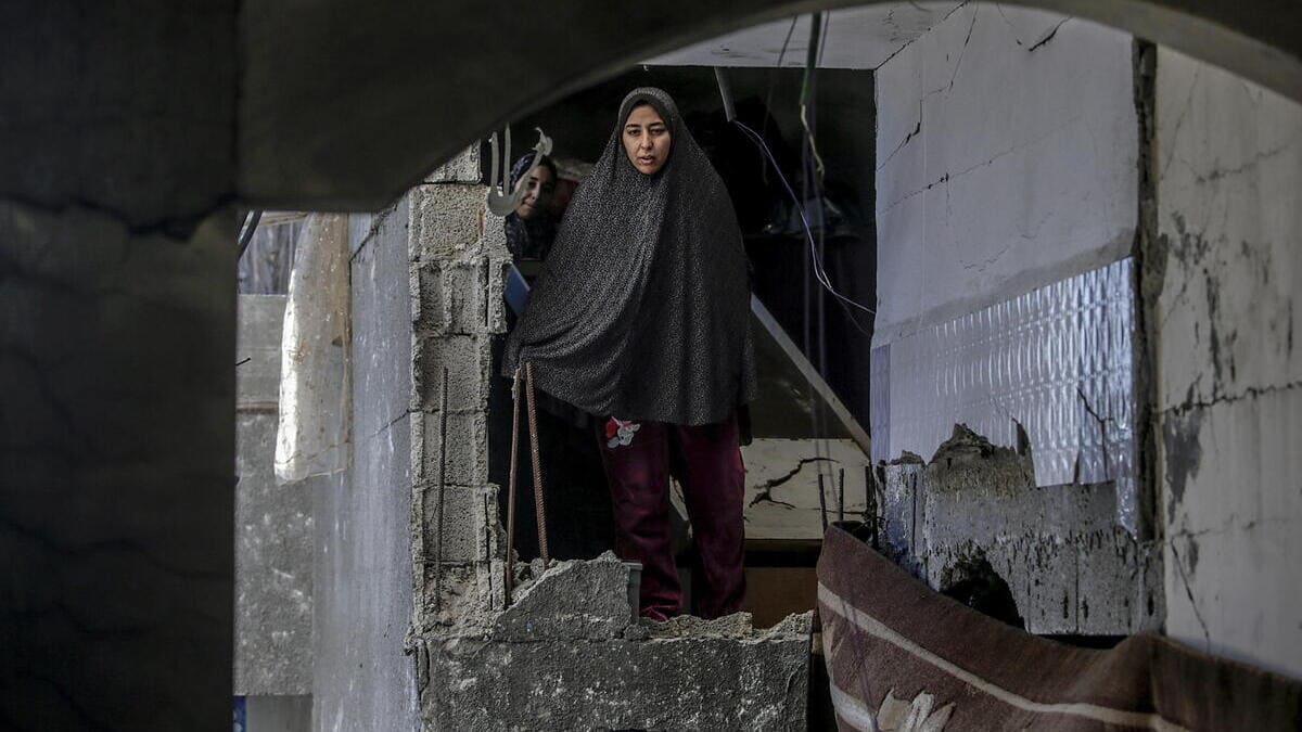 Campo rifugiati di Deir Al Balah refugee camp, Striscia di Gaza, 9 gennaio 2025 (Foto Ansa)